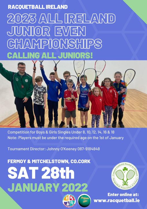 2023 All Ireland Junior Even Championships Racquetball