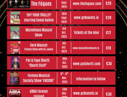 Coming Soon to the Palace Theatre Fermoy, Co. Cork 2025